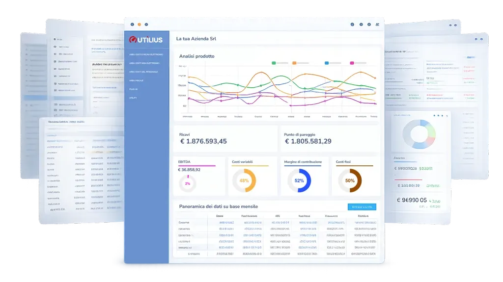 Dashboard Utilius - Software controllo di gestione